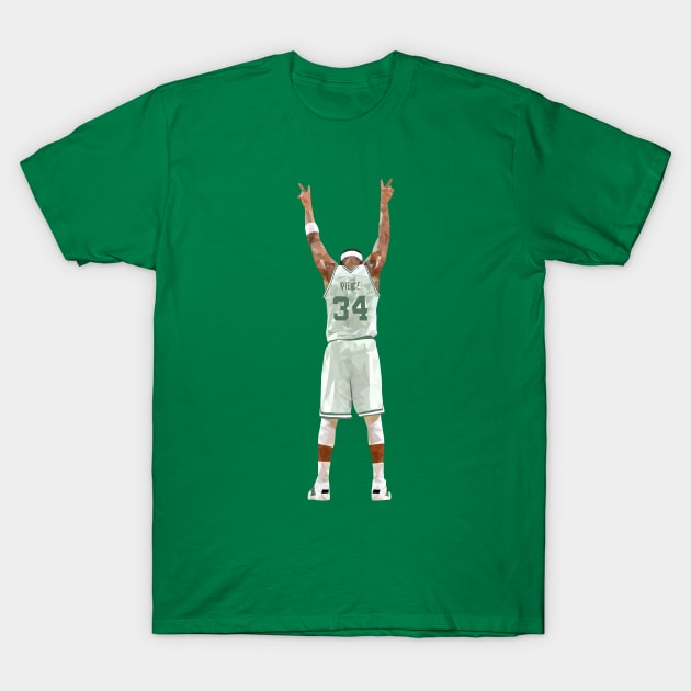 Paul Pierce Celebration Low Poly T-Shirt by rattraptees